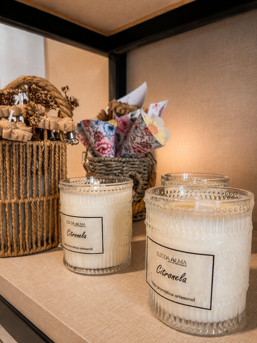 Velas aromáticas artesanais em Goiânia - Luz da Alma